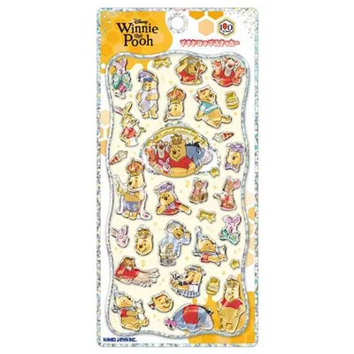 カミオジャパン 正規品 くまのプーさん プチドロップステッカー 336285 100周年 Disney ディズニー ぷっくり立体 グッズ シール交換 おもちゃ 新品 *即納