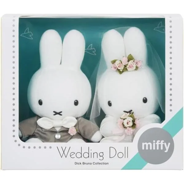 ミッフィー ブルーナ ウェディングドール 洋装 ぬいぐるみセット 結婚記念 グッズ 雑貨 おもちゃ 新品 *