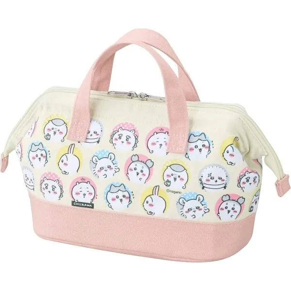 ちいかわ ランチバッグ ピンク がま口タイプ 保冷 保温 トートバッグ 保冷バッグ グッズ 新品 *即納
