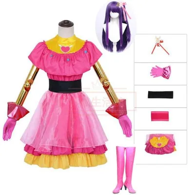 推しの子 風 星野アイ コスプレ衣装 ウィッグ 靴コスチューム 演出服 アニメ ゲーム ハロウィン cosplay 変装