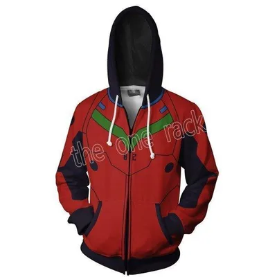 新世紀エヴァンゲリオン EVA コスプレ衣装 スウェット パーカー フード付き 春秋 コート 仮装 変装 コスチューム 男女兼用 3Dプリント服
