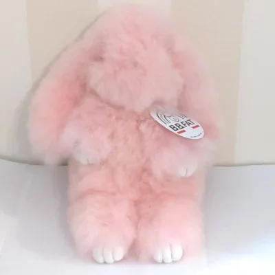【SALE】B.B.FAT うさぎ 大 ロップイヤー ピンク ぬいぐるみ アルパカウール ペルー ウサギ ふわふわ