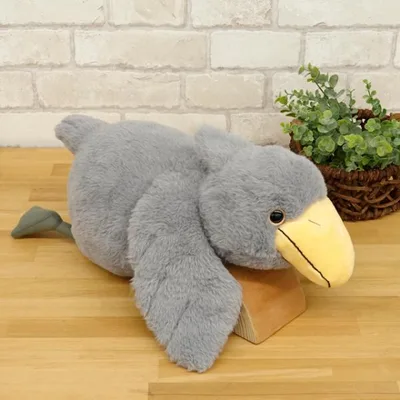 Cushy ハシビロコウ ライトグレー ぬいぐるみ 鳥 サン・アロー