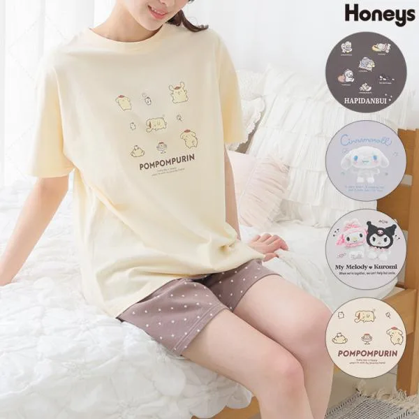 部屋着 レディース SALE Honeys ハニーズ サンリオキャラクターズ/ルームウェア(上下セット)