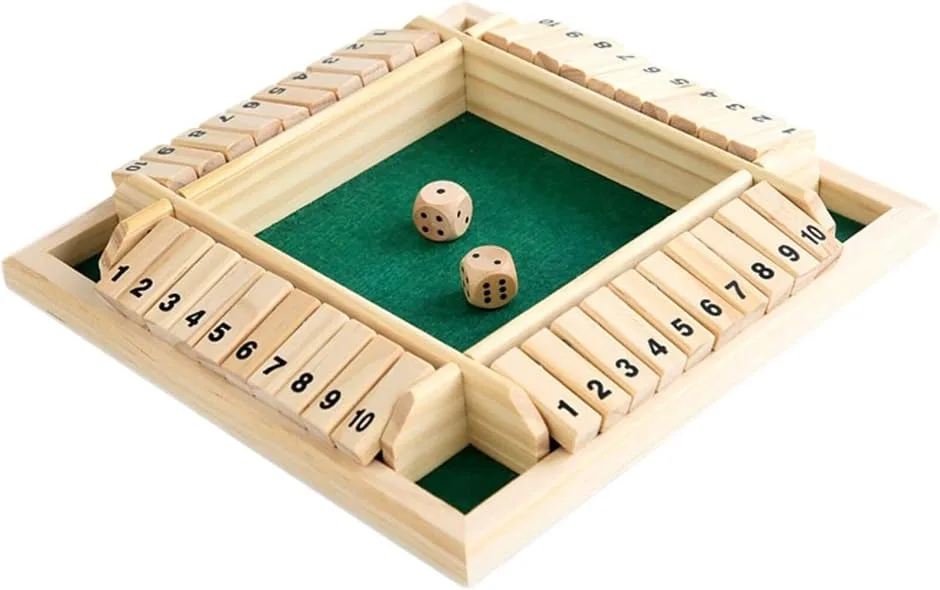 ジャックポット ゲーム シャットザボックス 4人 ボードゲーム 数字 サイコロ 4面 2〜4人用 MDM (グリーン)