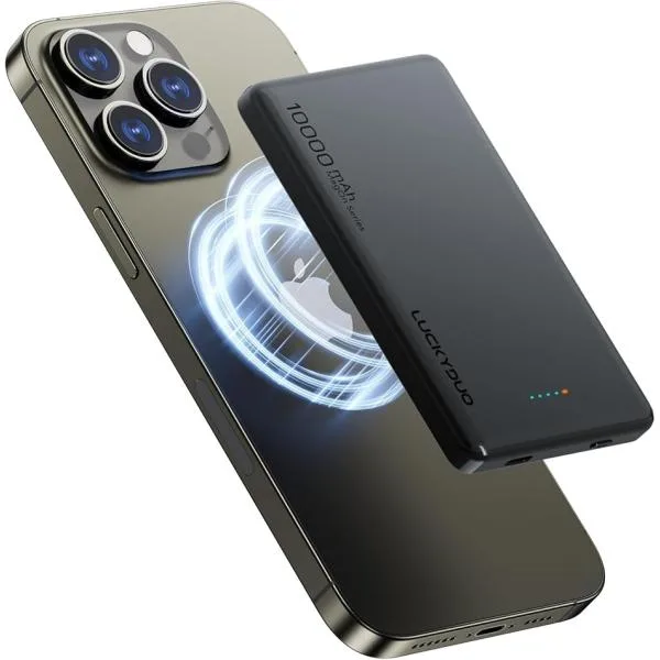 Magon モバイルバッテリー 10000mAh 大容量 12MM軽量 薄型 コンパクトモバ充 PD20W急速充電 15W MDM (グレー)
