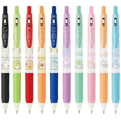 数量限定 ゼブラ ジェルボールペン サラサクリップ 0.5mm すみっコぐらし 単品10色コンプリートセット JJ29-SG-10S 定番インク5色・ミルクカラー5色 Z