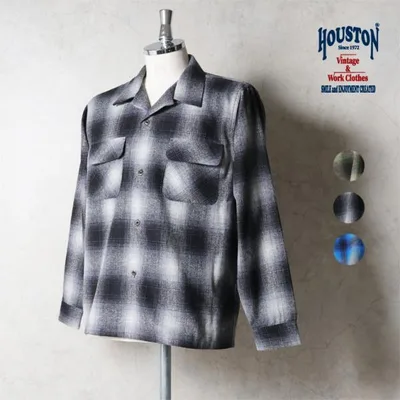 HOUSTON / ヒューストン 41357 MIX WOOL BOARD SHIRT / ミックスウール ボードシャツ -全3色-