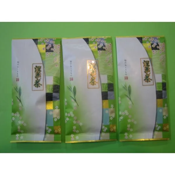 2026年産 緑茶深蒸し茶100g 3本 令和8年産(1番茶新芽農薬を散布していません)