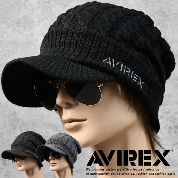 AVIREX アビレックス ニットキャップ ニット帽 NEK ★REVM 80625200 7987275 帽子 大きい 大きめ 大きいサイズ ニット素材 メンズ レディース