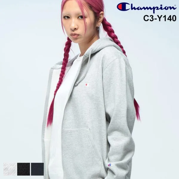 Champion チャンピオン 裏起毛 ワンポイント フルジップ パーカー C3Y140