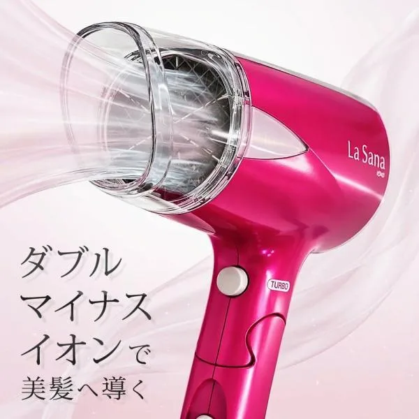 ヘアドライヤー 速乾 大風量 マイナスイオン ドライヤー 1200w 超軽量 ダブルイオン ラサーナ 美髪 冷熱風 風量調節 送料無料- 60N◇ イオンドライヤーLS