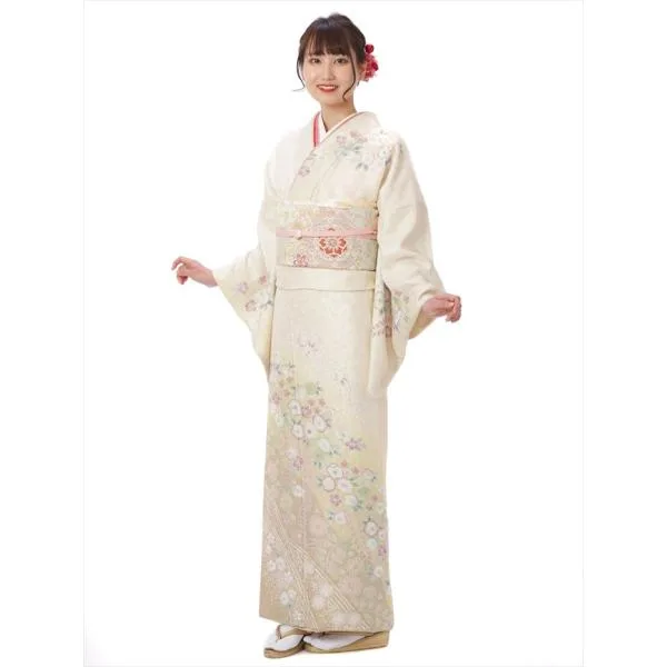 訪問着 レンタル フルセット 桂由美 レンタル訪問着 着物レンタル 正絹 辻ヶ花 宝祥絢麗 金通し ラメ感 爆買