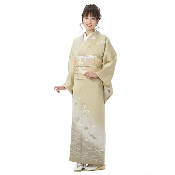 訪問着 レンタル 着物 フルセット レンタル訪問着 着物レンタル レンタル着物 貸衣装 結婚式 お宮参り 入学式 短冊流れ 金茶 爆買