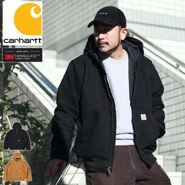 カーハート ジャケット Carhartt メンズ ルーズ フィット ウォッシュド ダック インサレーテッド アクディブ ( Duck Insulated Active JKT 104050 J130-M )