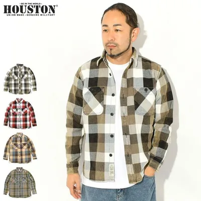 ヒューストン ビエラ シャツ 長袖 HOUSTON メンズ ビンテージ チェック ( Vintage Check Viyella L/S Shirt カジュアルシャツ トップス アメカジ 41253VW )