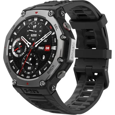 液晶保護フィルム付き Amazfit T-Rex 3 48mm オニキス スマートウォッチ アウトドア iPhone Android対応 GPS ミリタリー 健康管理 トレーニング 睡眠 正規品