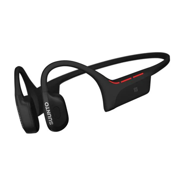 Suunto Wing 2 Black プレミアム骨伝導ヘッドホン SS051259000 スント ウィング 2 ブラック IP66 防汗・防水性能 LEDライト ハンズフリー操作 & ボタン操作