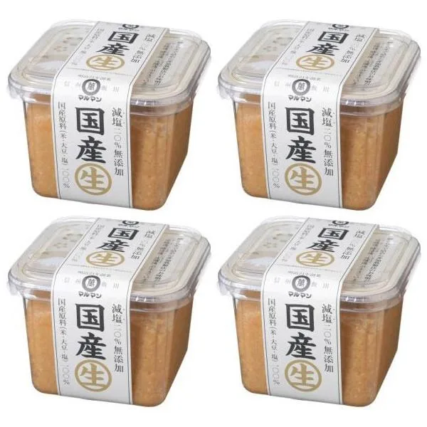マルマン 国産生みそ 減塩20% 500g×4個