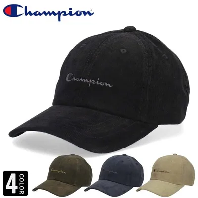 チャンピオン コーデュロイ キャップ ブランド メンズ レディース CHAMPION 6パネル 洗える 消臭 抗菌 ストラップバックキャップ デザイン 秋 冬