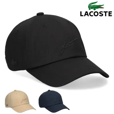 ラコステ スクリプト ロゴ キャップ LACOSTE クロコダイル刺繍 帽子 シンプル 大人 メンズ レディース ブランドロゴ 定番 春 夏 秋 冬 旅行 お出掛け