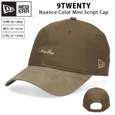 ニューエラ 9TWENTY ニュアンスカラー ミニスクリプト キャップ NEW ERA 920 帽子 キャップ メンズ レディース ブランド 大人 シンプル スウェード