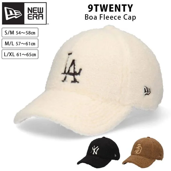 ニューエラ 9TWENTY ボア フリース キャップ NEW ERA 920 シンプル 大人 サイズ調節 MLB 帽子 メンズ レディース ブランド もこもこ ふわふわ メジャーリーグ