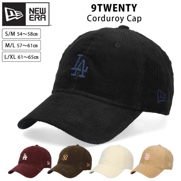 ニューエラ 9TWENTY コーデュロイ キャップ NEW ERA 920 シンプル 大人 MLB 帽子 メンズ レディース ブランド 定番 人気 やや深め おしゃれ