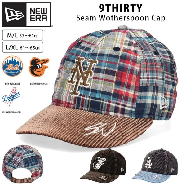 ニューエラ 9THIRTY ショーン・ウォザースプーン コーデュロイ コンビネーション キャップ コラボ 帽子 コラボレーション メンズ レディース M/L L/XL