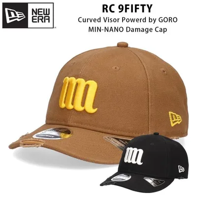 ニューエラ RC 9FIFTY MIN-NANO ダメージ加工 キャップ NEW ERA 950 レトロクラウン カーブバイザー サイズ調節可能 中津川吾郎 帽子 メンズ レディース 秋 冬