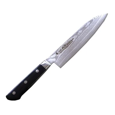 三徳包丁 17cm 木柄 鍛接ダマスカス鋼 69層 濃州正宗 日本製 ( 包丁 万能包丁 料理包丁 分化包丁 170mm )