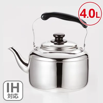 やかん 4l ih ih対応 ステンレス ビッグケトル 4L ガス火 ガス対応 ガス ガスコンロ対応 ステンレス製 広口 大容量 4リットル SBKN-040 キッチン用品 お茶 麦茶