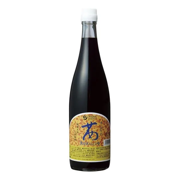 オーサワの茜醤油 720ml(瓶) 茜醤油 醤油 しょうゆ 国産大豆 国産小麦 天然醸造法 1年以上長期熟成 やや甘口 酒精不使用 調味料 オーサワ
