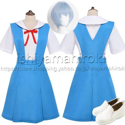 新世紀エヴァンゲリオン EVA風綾波レイ(あやなみ レイ) コスプレ衣装 cosplay制服 ワンピース アニメ ウィッグ 靴 追加可 お祭り ハロウィン イベント
