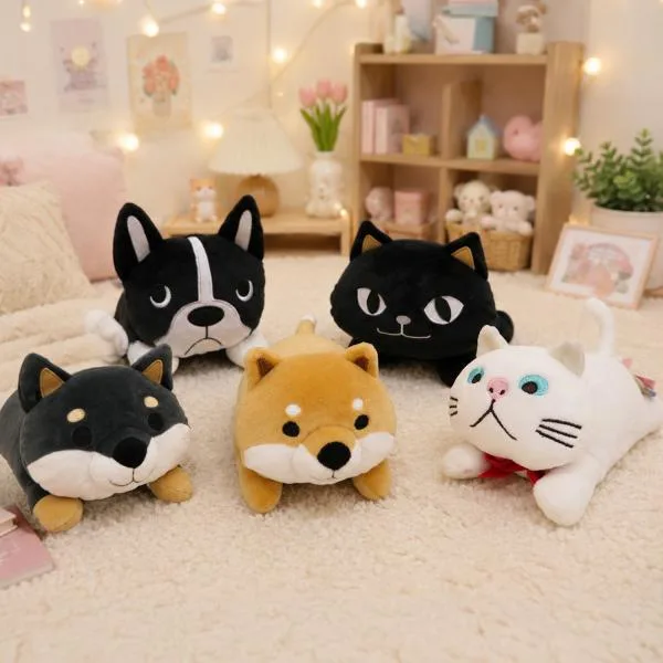 もちふわクッション Sサイズ フレンズヒル 柴田さん 柴犬 黒柴 ネコマンジュウ 白猫 黒猫 ふわふわ ぬいぐるみ クッション もちもち やわらかい 送料無料 爆買