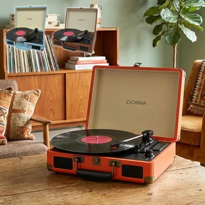 レコードプレーヤー レトロ bluetooth USB 録音 再生 ブルートゥース トランクケース型 オレンジ ブラウン ライトブルー CICONIA TE-1907 送料無料 爆買