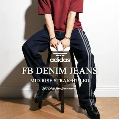 アディダス adidas originals デニム パンツ メンズ FB ADICOLOR DENIM JEANS MID-RISE STRAIGHT LEG ファイヤーバード ミッド デニム パンツ UP025 KS6924 爆買