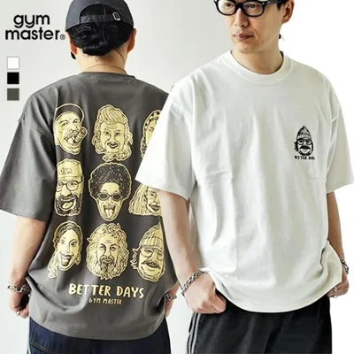 ジムマスター gym master Tシャツ 7.4oz BETTER DAYS ビッグTEE メンズ レディース 半袖 クルーネック 笑顔 フェイス バックプリント G721710 (ネコポス対象)