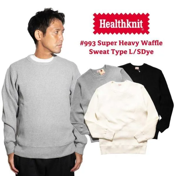 ヘルスニット Healthknit 993 スーパーヘビーワッフル 長袖Tシャツ | メンズ M L XL サーマルカットソー 厚手 インナー ガゼット
