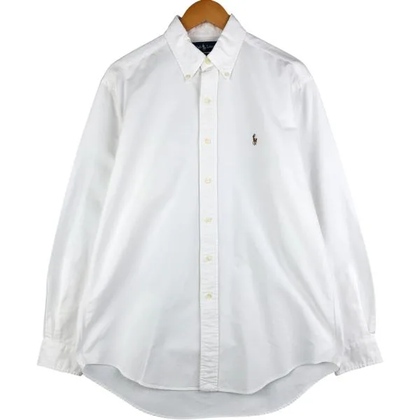 古着 ラルフローレン Ralph Lauren YARMOUTH 長袖 ボタンダウンシャツ メンズM相当 /eaa591704