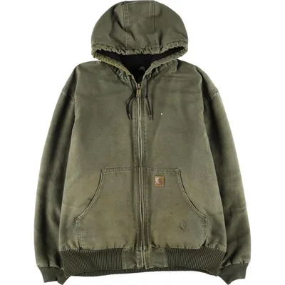 古着 カーハート Carhartt アクティブジャケット 中綿入り ダックフルジップパーカー メンズXL相当 /eaa617179