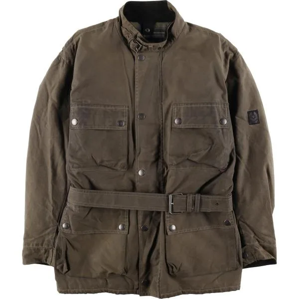 古着 ベルスタッフ Belstaff 中綿入り ワックスコットン オイルドジャケット 英国製 メンズXL相当 /eaa619679