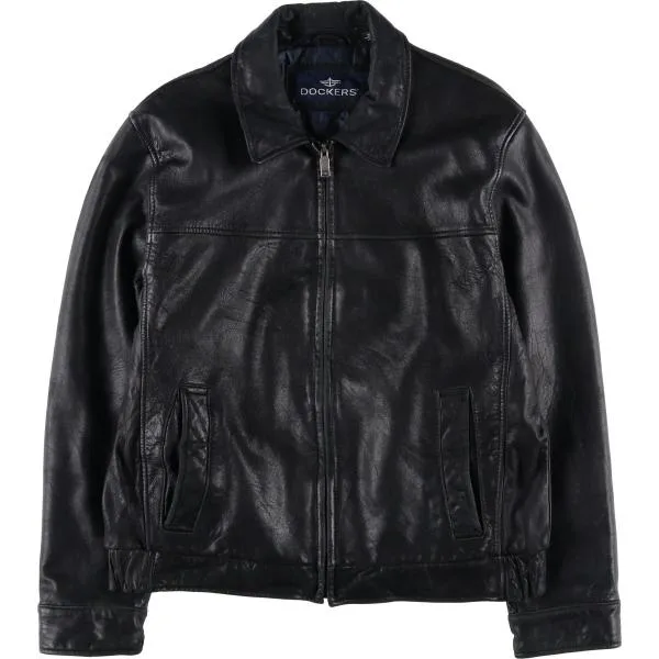古着 ドッカーズ DOCKERS スイングトップタイプ 中綿入り レザーブルゾン メンズM相当 /eaa625093