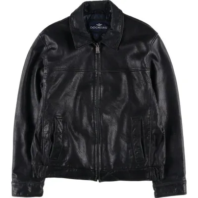 古着 ドッカーズ DOCKERS スイングトップタイプ 中綿入り レザーブルゾン メンズM相当 /eaa625093
