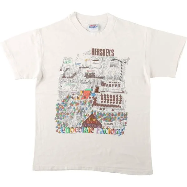 古着 90年代 ヘインズ Hanes The Hershey Company プリントTシャツ USA製 メンズM相当 ヴィンテージ /eaa642476