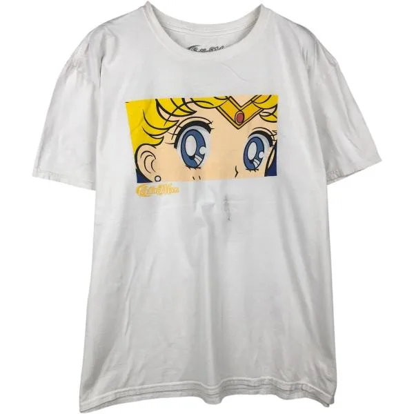 古着 SAILOR MOON セーラームーン 月野うさぎ アニメ キャラクタープリントTシャツ メンズXL相当 /eaa647611