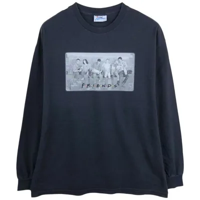 古着 90年代~ NBC Experience FRIENDS フレンズ テレビドラマ ムービー ロングTシャツ ロンT USA製 メンズXL相当 ヴィンテージ /eaa651405