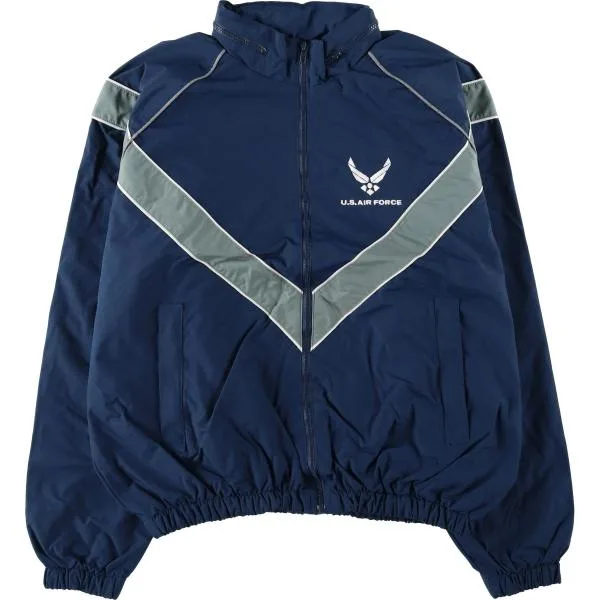 古着 米軍実品 U.S.AIR FORCE SKILCRAFT PTU トレーニングジャケット ナイロンジャケット USA製 MEDIUM/REGULAR メンズM相当 /eaa651669