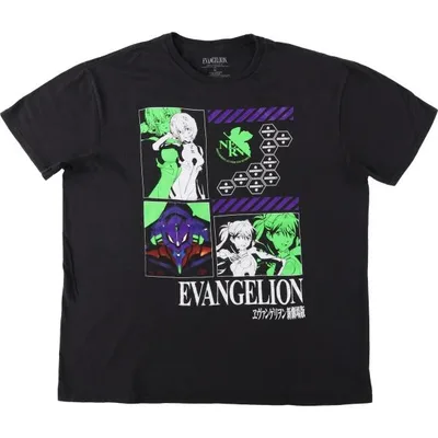 古着 EVANGELION エヴァンゲリオン アニメ キャラクタープリントTシャツ メンズXL相当 /eaa656933