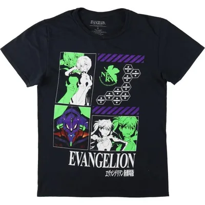 古着 EVANGELION エヴァンゲリオン アニメ キャラクタープリントTシャツ メンズM相当 /eaa657810